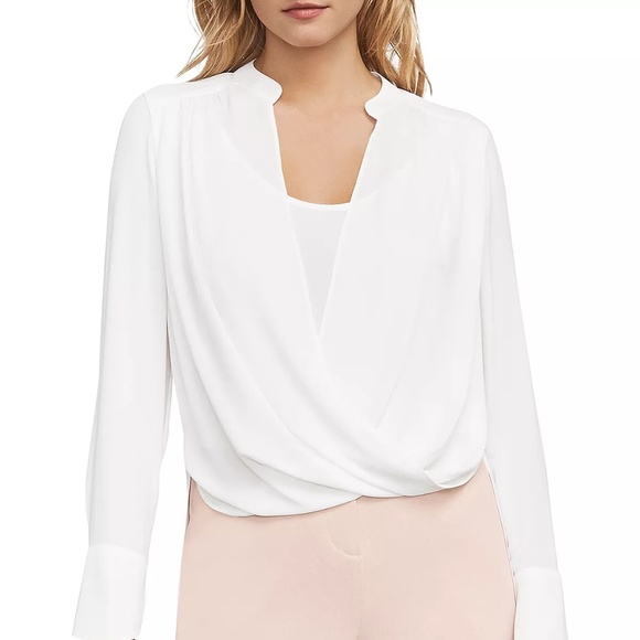 BCBGMaxAzria Tops - Jaklyn Draped Front Essential Blouse